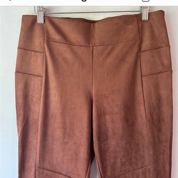 NWOT Sundance faux suede brown lux leggings - Picture 4 of 9